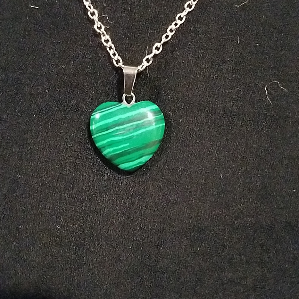 Malachite Heart Chakra Necklace